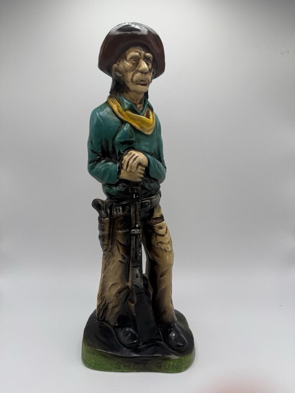 Vintage Rifleman Cowboy Hand Painted 16 Inch Sculpture Shotgun Japan Chalkware